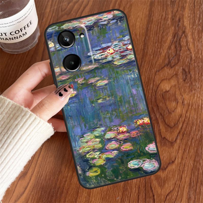 

Масляная живопись Моне для Realme 15 14 11 12 13 Pro Plus C35 C71 C75 C65 C55 C63 C61 C53 C51 C67 GT6 GT7 Pro Чехол Realme C21Y C25Y
