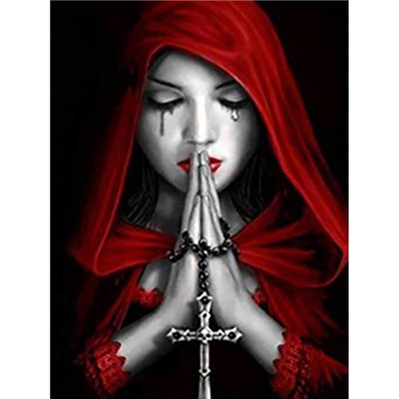 

5D DIY Алмазная картина с изображением ангела, полная круглая дрель, Тотем веры, Алмазная вышивка, наборы крестиков, домашний декор, подарок Round 30x40cm