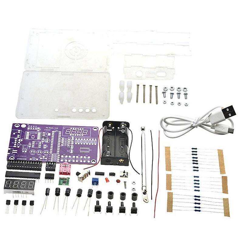 Dual Channel FM Radio DIY Build Kit Digital Display 87-108MHz Electronics Set for STEM Educational Gifts for Teens Adults