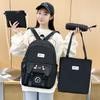 Backpack for Women's Schoolbag New Fashion Trendy Versatile Backpack Four Piece Bag for Primary and Secondary School Students