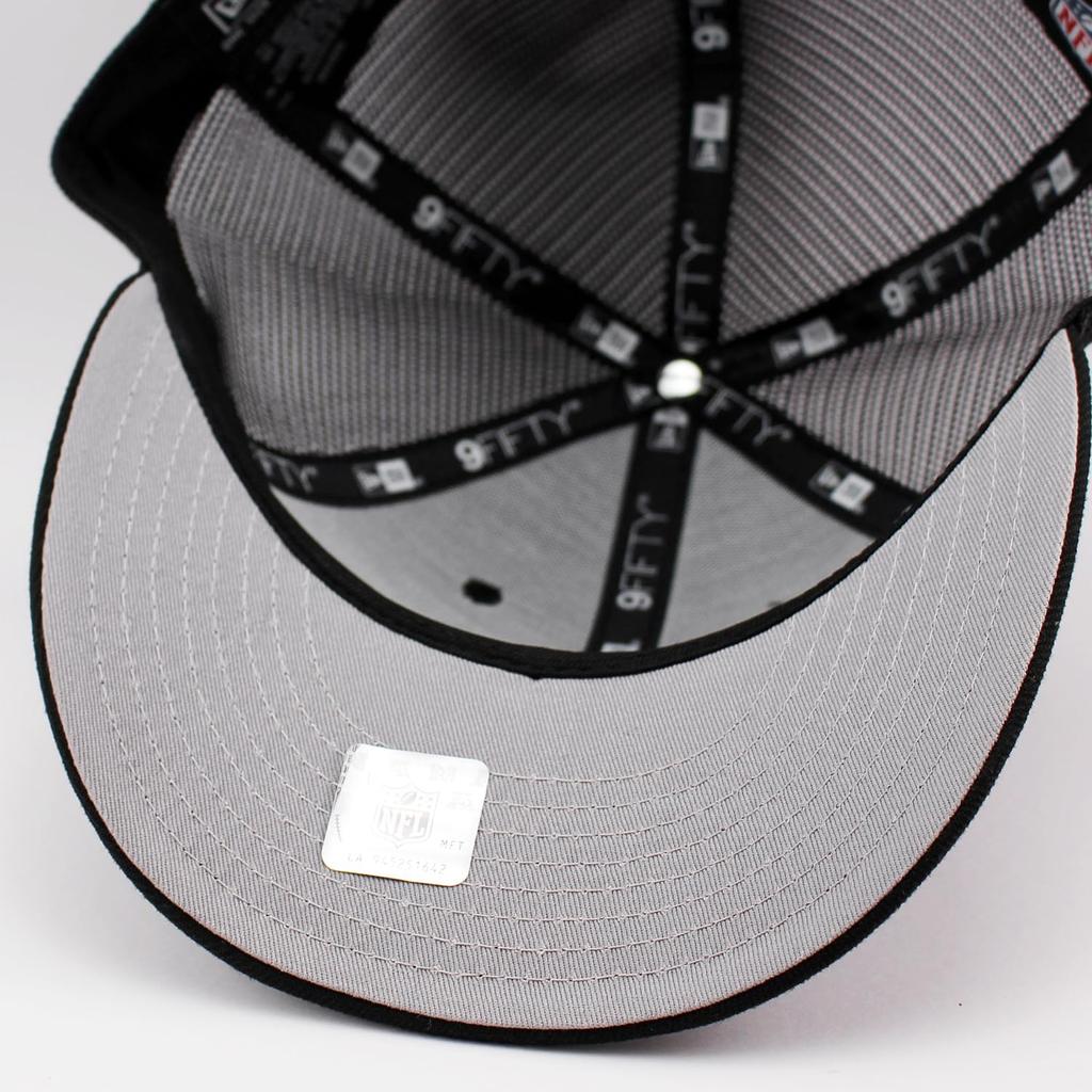 New Era LP9FIFTY Las Vegas Raiders Trucker Mesh Cap in Low Profile Black, Snapback. [Used]