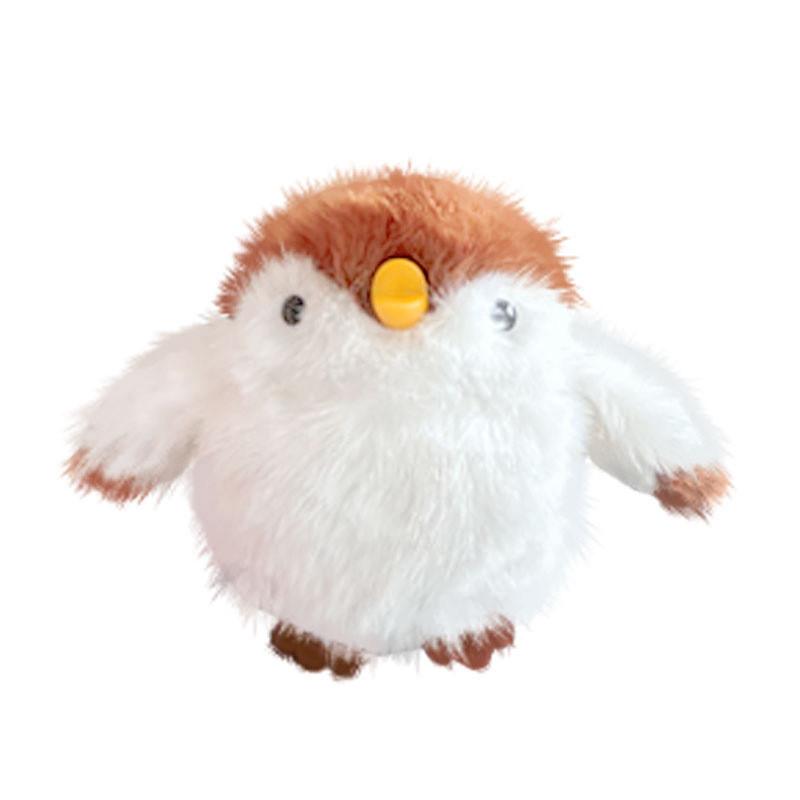 Creative Parrot Sparrow Bird Pendant Plush Toy Doll Keychain With Ring Bell