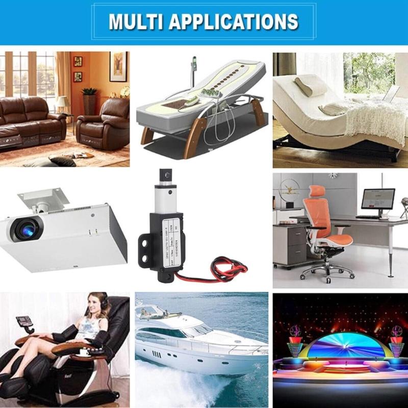 Electric Linear Actuator 24V 150N Thrusts Aluminum Tube Automatic Linear Actuator Telescopic Linear Actuator Enduring