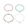 Bohemian Ankle Strap Set Star Moon Cactus Pendant Elastic Beaded Foot Chain