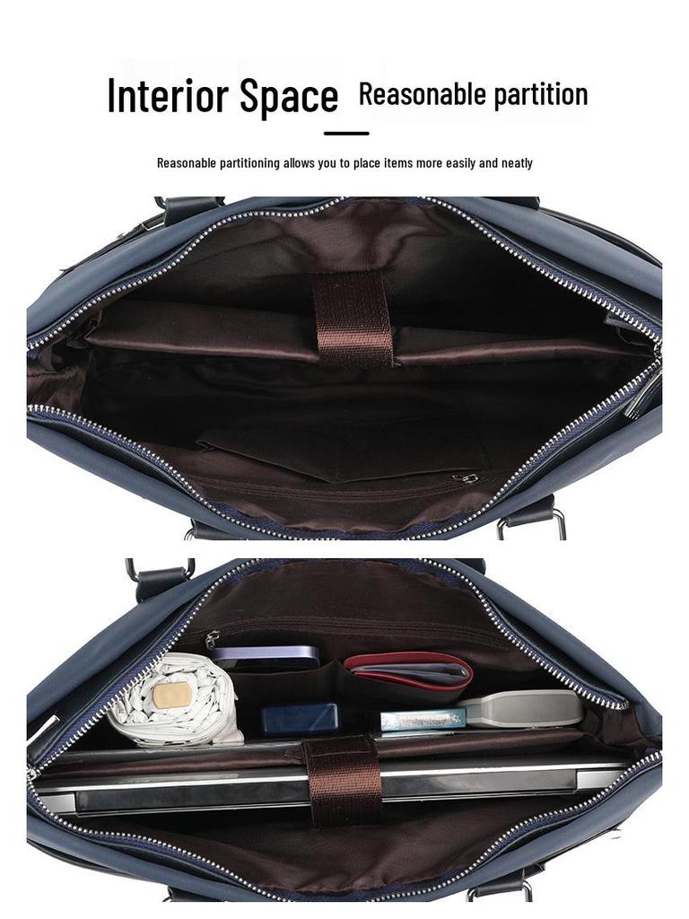 Men's Waterproof Oxford Conference Crossbody Briefcase