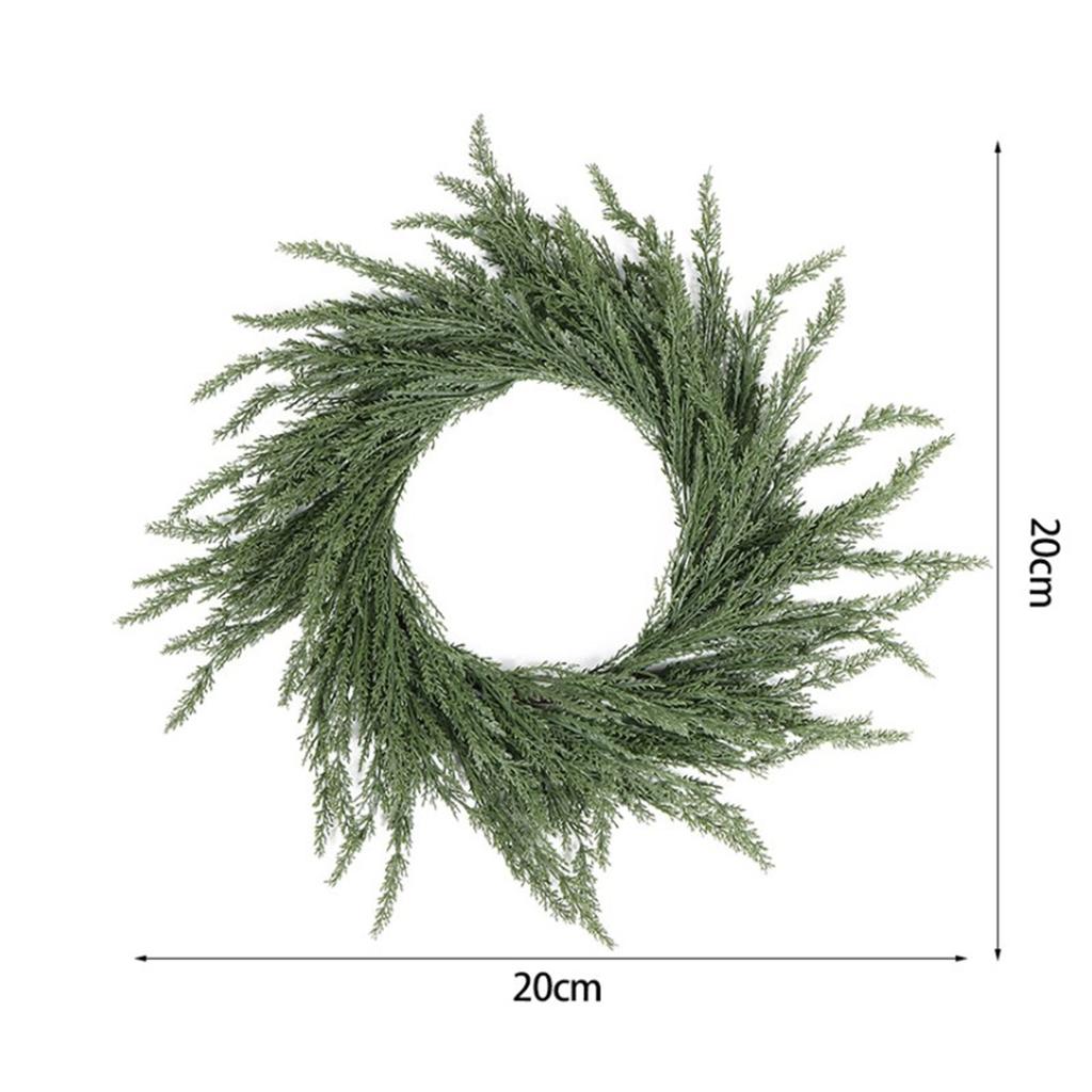 Artificial Christmas Decoration Festive Atmosphere Front Door Decor Artificial Wreath Flexible Decoration Lifelike Appearance