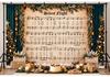 Silent Night Christmas Backdrop Vintage Sheet Music Christmas Trees Pine Garland Bells Religious Holiday Photography Background