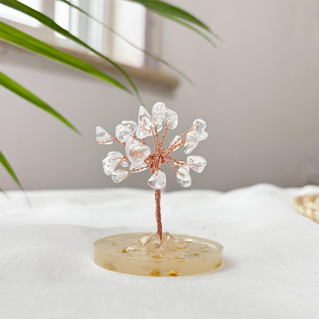 Home Decoration fortune transfer crystal fortune tree office desktop treasure bowl ornament crystal tree of life creative handicrafts