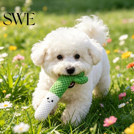 Süße Hundespielzeuge Plüsch-Gemüse-Spielzeug Quietschende Brokkoli-Aubergine Kauspielzeug Gefüllte Frühlingszwiebel Chili-Pfeffer für Welpen-Zahnen Interaktives Spiel Geformt