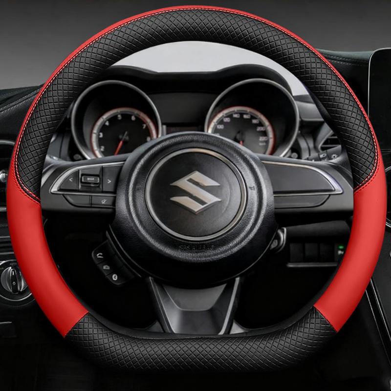 38cm Car Steering Wheel Cover For Suzuki Swift 2017 2018 Sport Auto Accessories