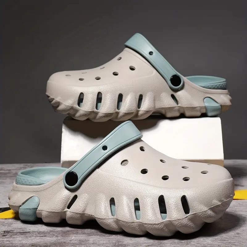 

Мужские сабо, сандалии без шнуровки с закрытым носком, прогулочная обувь на мягкой подошве, уличная садовая обувь, пляжные сандалии 44 серо голубой