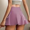 Enganliegender Sport-Kurzrock für Damen, Schnelltrocknender Und Farbblockierender Gefälschter Zweiteiliger Kurzrock, Yogahosenrock