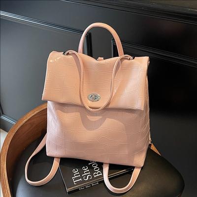 Einfarbige Handtasche Damen Neue lässige vielseitige Umhängetasche Pendler-Rucksack
