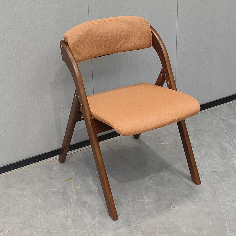 Folding Chair, Wooden Backrest Chair, Solid Wood Dining Chair, Multi-functional Stool, Foldable Chair for Home and Office