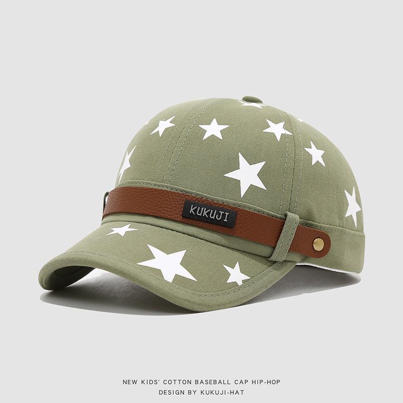 Korean Style Kids' Star Baseball Cap - Trendy Sun Hat for Boys & Girls