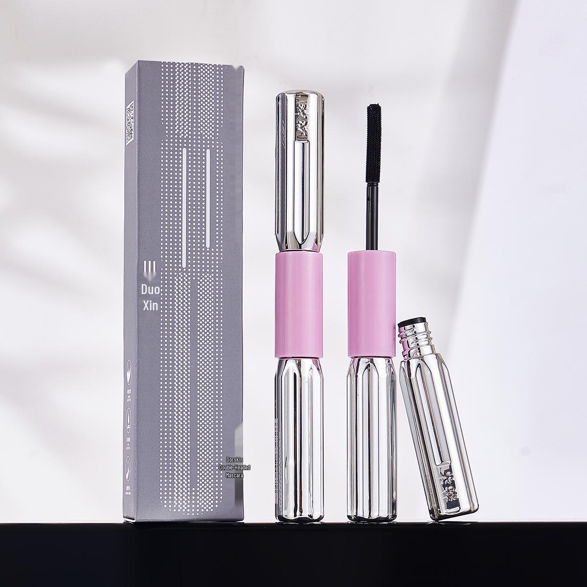 

Водостойкая тушь для ресниц с двойной щеточкой, удлиняющая, подкручивающая и не размазывающаяся основа