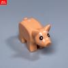 Non-Toxic Moc Bricks City Animal Little Pink Pig Zoo Farm Model Accessories Particles Assembled Educational Kids Toys