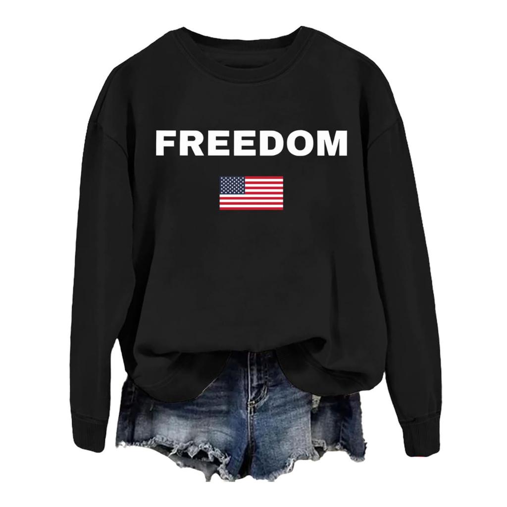 Women's Fashionable Casual Round Neck Loose Printed Long Sleeved Sweatshirt