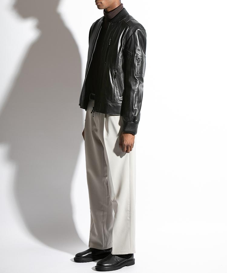 Seuteulaikeu Elegant Pintuck Trousers (Ivory)