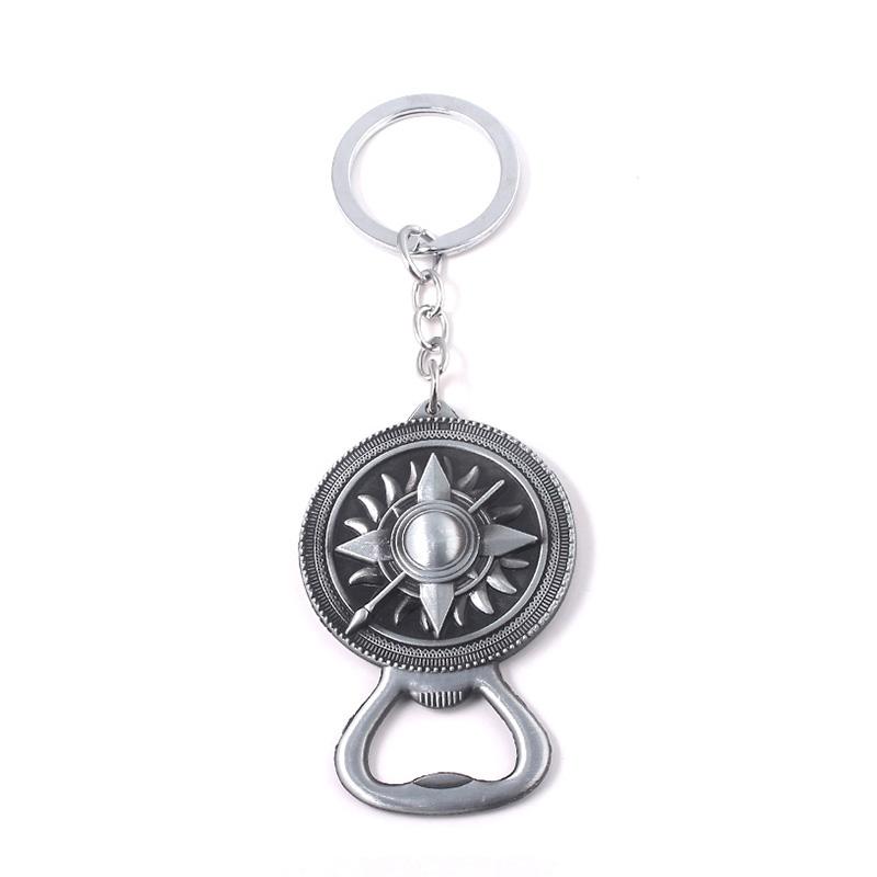 Classic Movie Dragon Shape Keychain Wolf Head Pendant Fashion Trend Bottle Opener Keyring for Fan Collectible Accessories