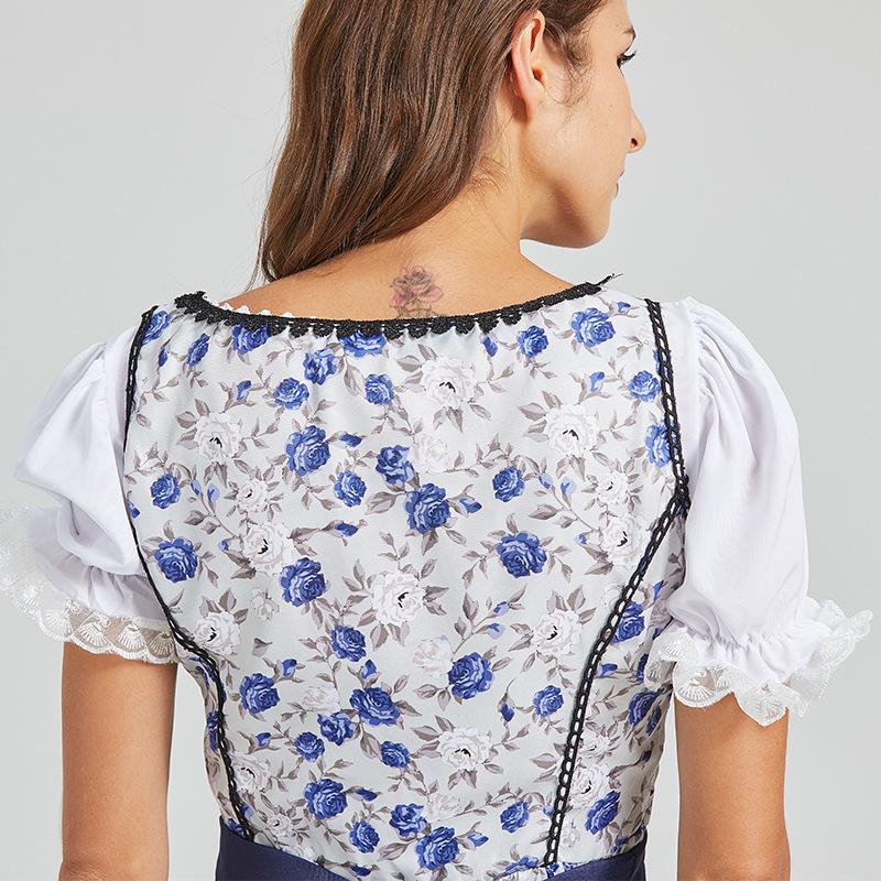 European & American Oktoberfest Costume V-Neck Cosplay Dress In Stock