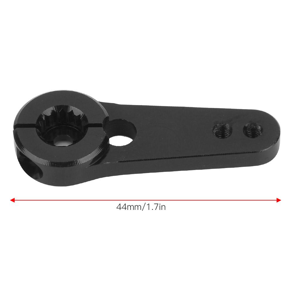 Aluminum Alloy RC Steering Servo Half Arm Horn 44mm 15T for HSP 15 Truck (Black)