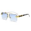 New Vintage Square Sunglasses Women Men Frameless Rectangle Sun Glasses Female Eyewear  for Male Female Eyeglasses