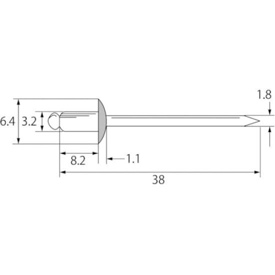 EBI Fargenagler Hvite 1000 Stykker CNSA43W 4-3