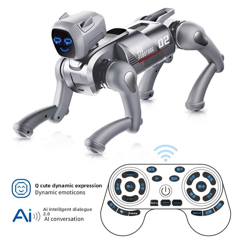 Children's AI Intelligent Robot Dog Educational Toy Birthday Gift Accompanying Education Programming Mechanical Dog Plastic