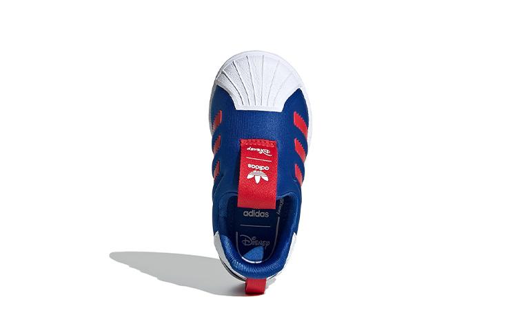 Disney x Adidas Originals SUPERSTAR 360 Slip Resistant Abrasion Resistant Low top Toddler Shoes Blue Infant And Toddler FW1990