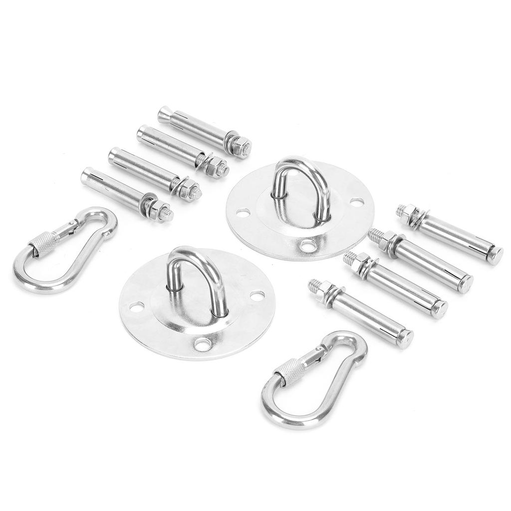 Stainless Steel Hammock Fixing Kit Swing Hanging Kit Ceiling Mounting Plate Snap Hook
