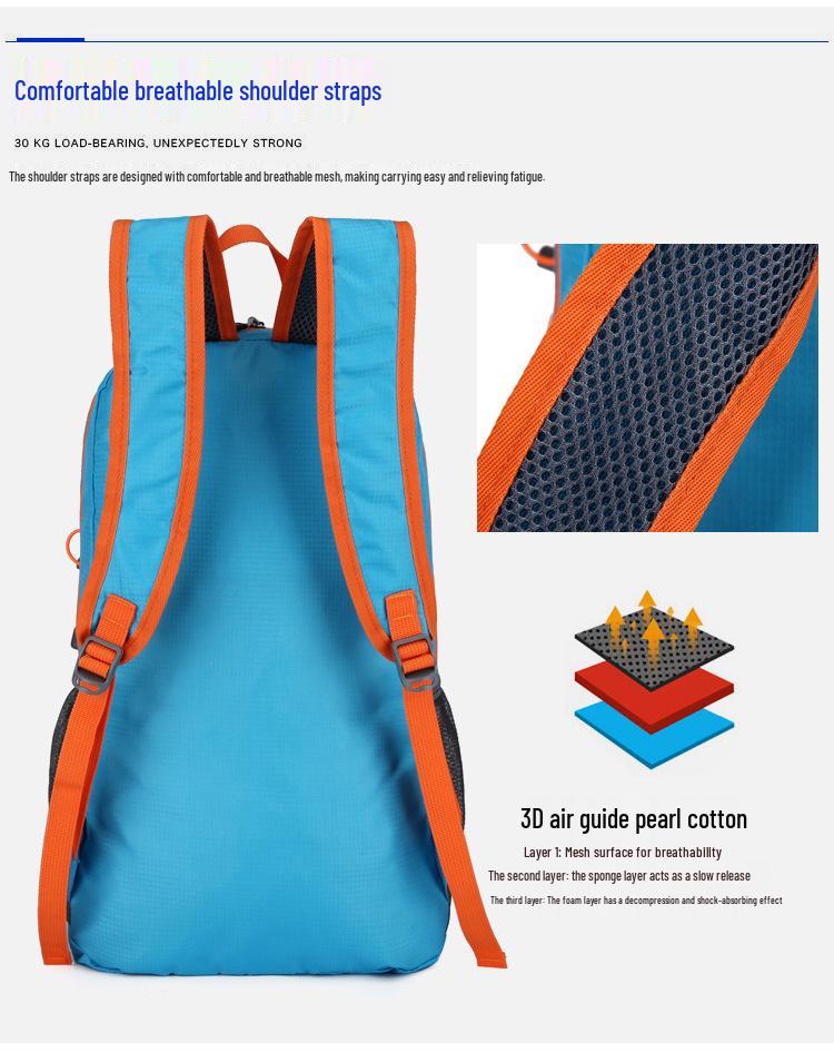 Lightweight Water-Repellent Foldable Unisex Travel Backpack for Outdoor Sports & Mountaineering