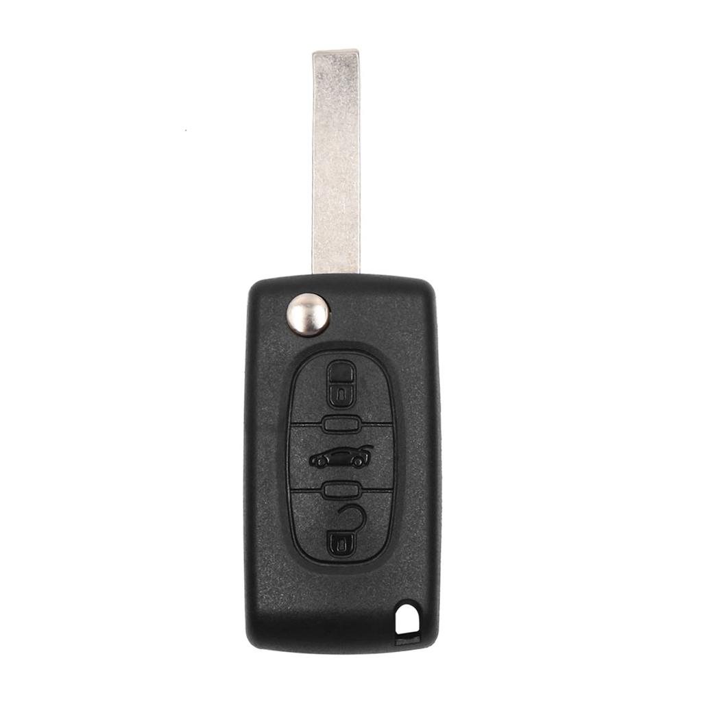 uxcell Car Key Shell Raw Fresh Key Fob Remote Control 3 Buttons Compatible with Peugeot for 207 307cc 308