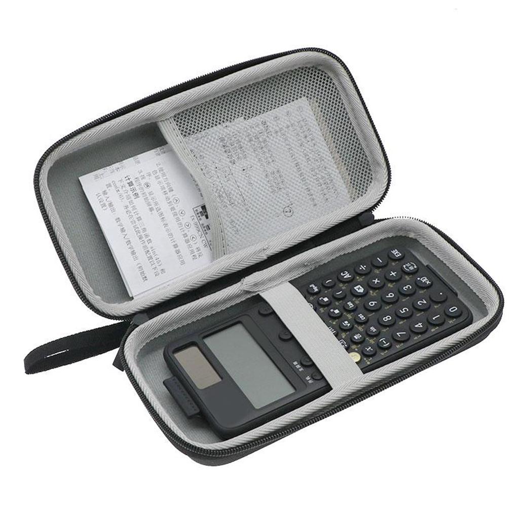 Carrying Case for FX82DE FX85DE Plus Scientific Calculator Meshing Pocket Fit Charging Cable Storage Case