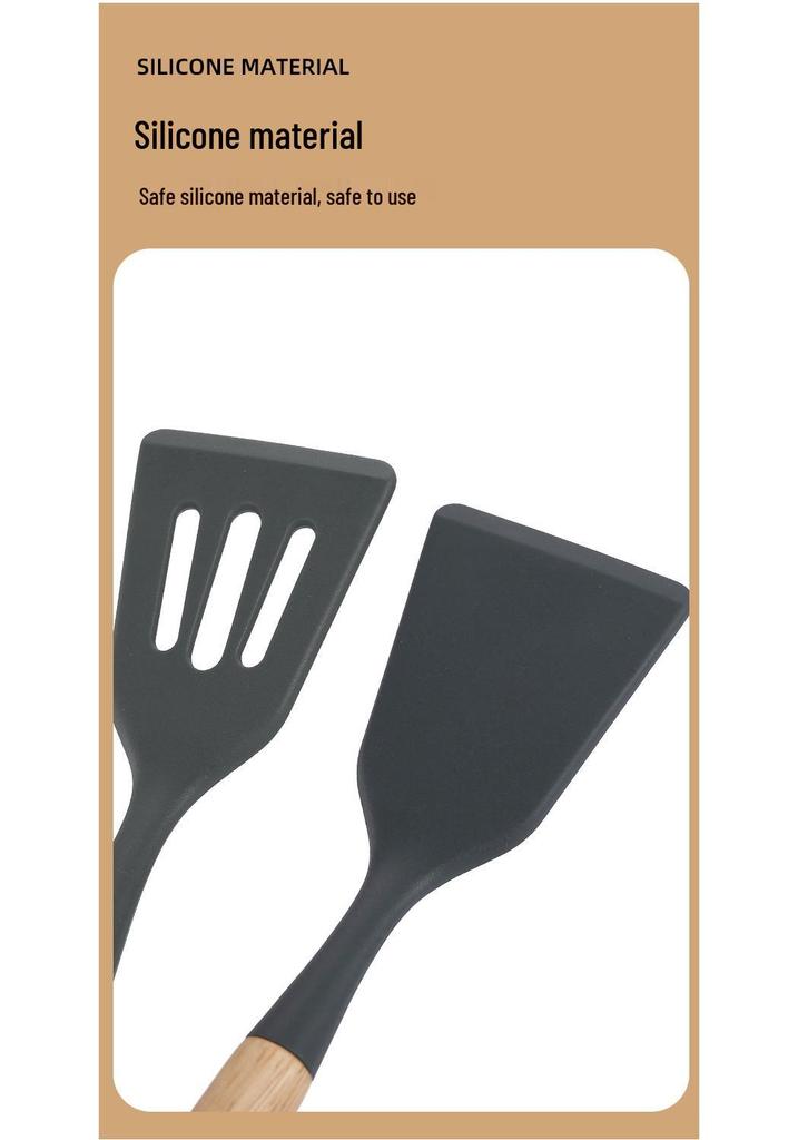 12-Piece Non-Stick Silicone Spatula and Ladle Set - Food-Grade Cookware