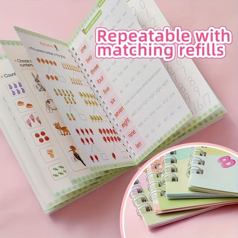 Magic Ink Copybooks for Kids Reusable Handwriting Workbooks for Preschools Grooves Template Design and Handwriting Aid Practice for Kids