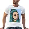 Teal Tears Crying Comic Pop Art Girl TShirt Unisex T Shirts Cotton Cotton T Shirts Unisex 100 T Shirts With Prints TShirt