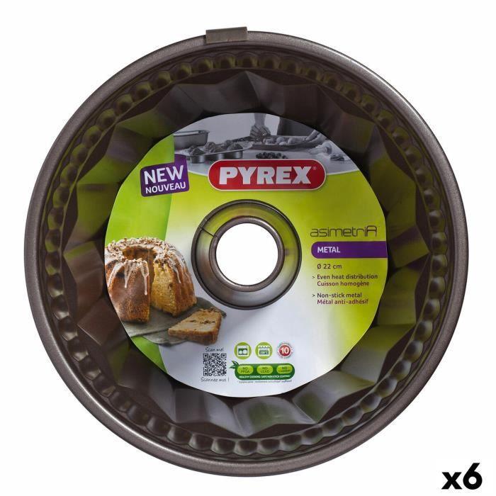 Moule pour four - Pyrex - Asimetria - 6 Unités - Métal - Noir - Facile à nettoyer
