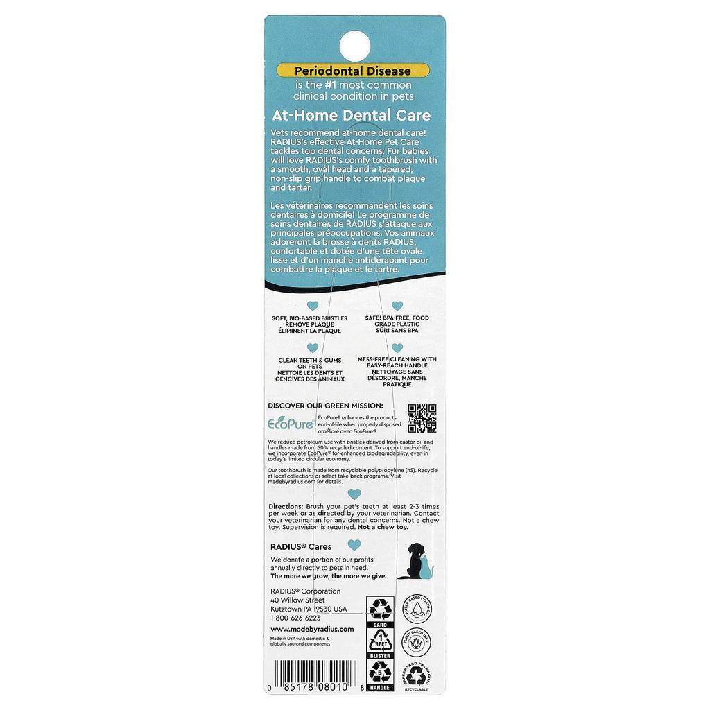 Pet Toothbrush, All Ages, Extra Soft, 1 Toothbrush