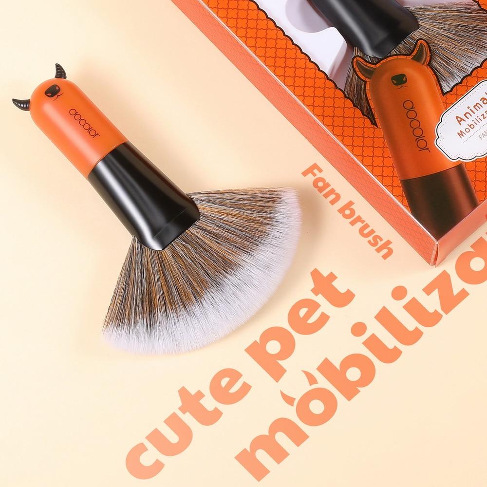 Docolor Make-up-Pinsel, niedliches Cartoon-Gesicht, Kabuki-Make-up-Pinsel, synthetische Haare, Foundation, Puder, Rouge, Kontur für Make-up-Pinsel