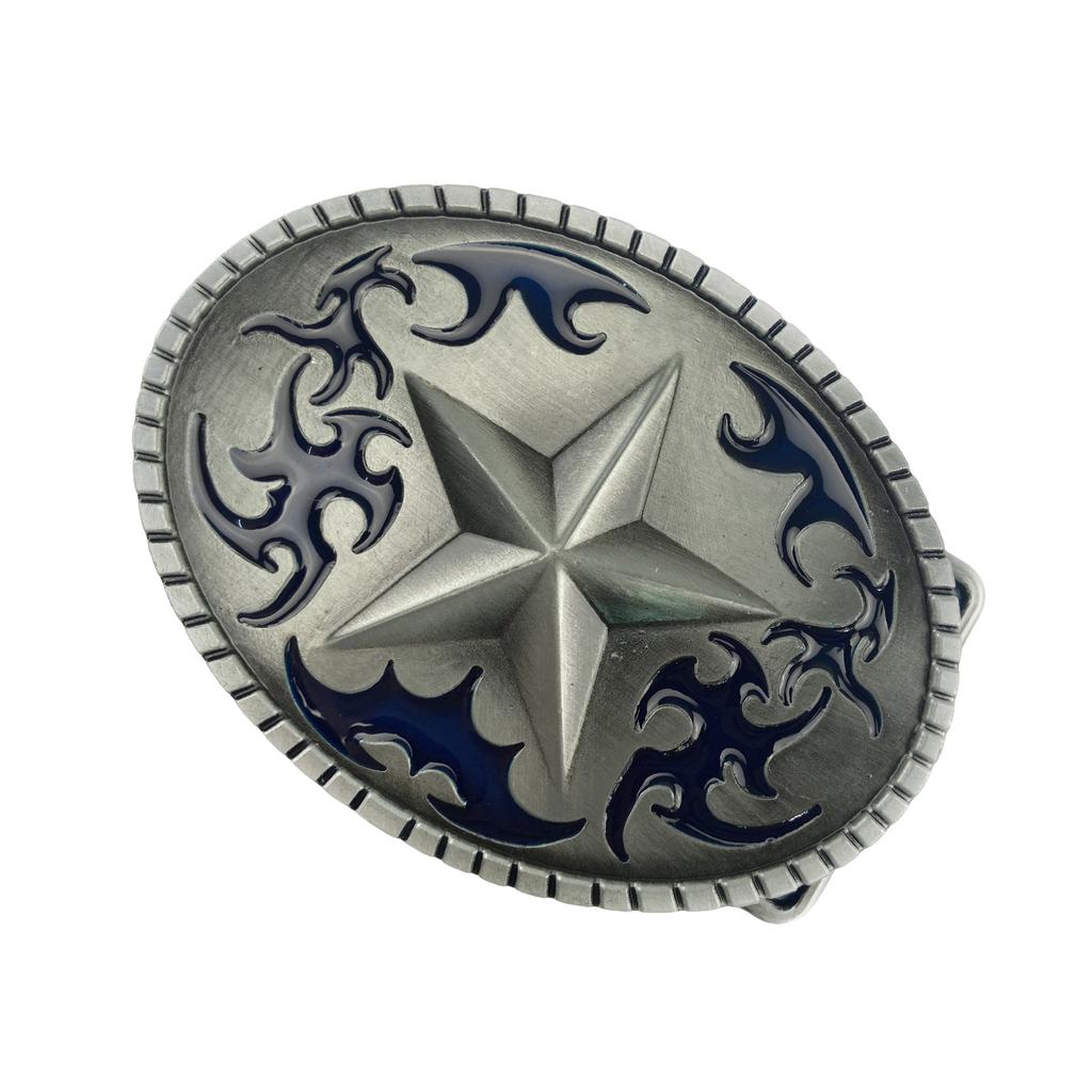 Replacement Belt Buckle Retro Star Metal Leather Craft Belt Buckle Photo Props Punk Belt Buckles for Men Women