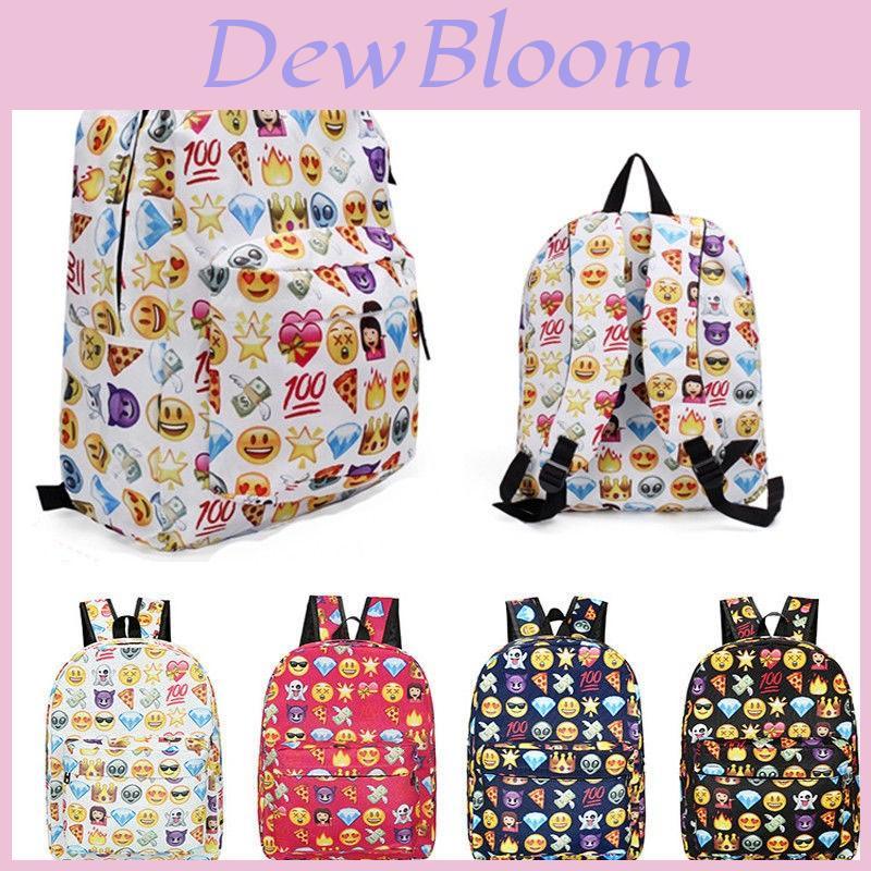 Stylowy plecak Garcon Filles Emoji Smiley Wykonany z Wysokiej Jakości Materiału Do Szkoły