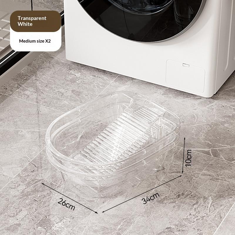 Laundry Basin With Washboard Integrated Household Plastic Wash Basin Multifunctional Laundry Basin For Clothes Dorm Hand Washing