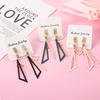 Korean Long Statement Geometric Triangle Tassel Dangle Drop Earrings For Women Earrings Fashion Jewelry Oorbellen Brincos