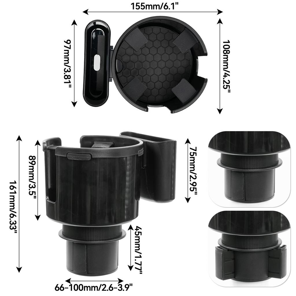 OEMASSIVE Drink Holder, Car Cup Holder, Car Smartphone 2-in-1, Multi-functional, In-Car Cup Holder, For