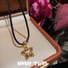 Ancient Flower Silk, Crushed Ice Gourd Fulu Connected Necklace, New Chinese Style, Point Diamond Passepartout Necklace Set.