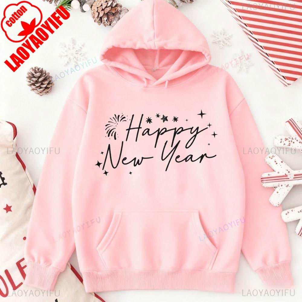 Happy New Year Celebration Sweatshirt Hello 2026 Hoodie Cheers To New Year 2026 Autumn and Winter Keep Warm Tracksuit