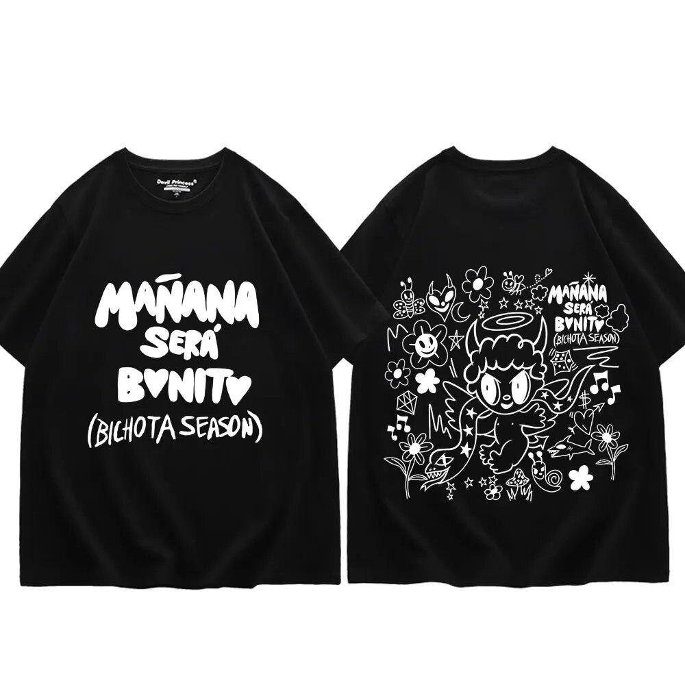 Singer Karol G 2023 New Album Print T Shirt Unisex Women High Street Fashion Oversized T Shirts 100% Cotton Short Sleeve T-shirts