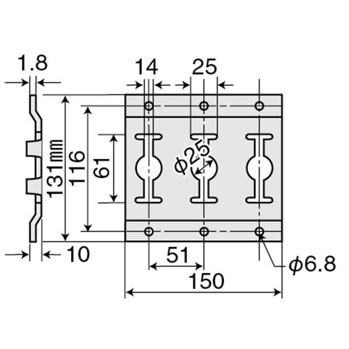pa-man E-Track Rail, 3-Hole Type, Stainless Steel, 1500kg Load Capacity, Lashing Rail, Cargo Securing Hardware, Prevents Load Shifting, ETRIH