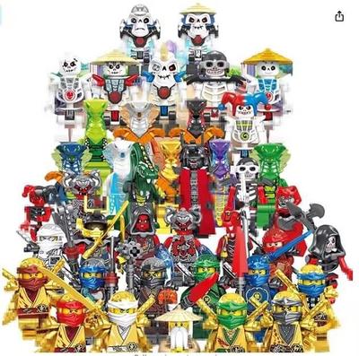 40 Pièces 56 Pièces Bloc de Construction Ninja Humanoïde Basilic Squelette Guerre Petite Particule Jouet Sac